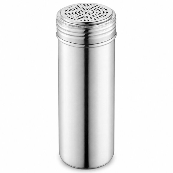 Glownary 22 oz Stainless Steel Shaker Dredge, Round, Silver, 7.75 Inch Height