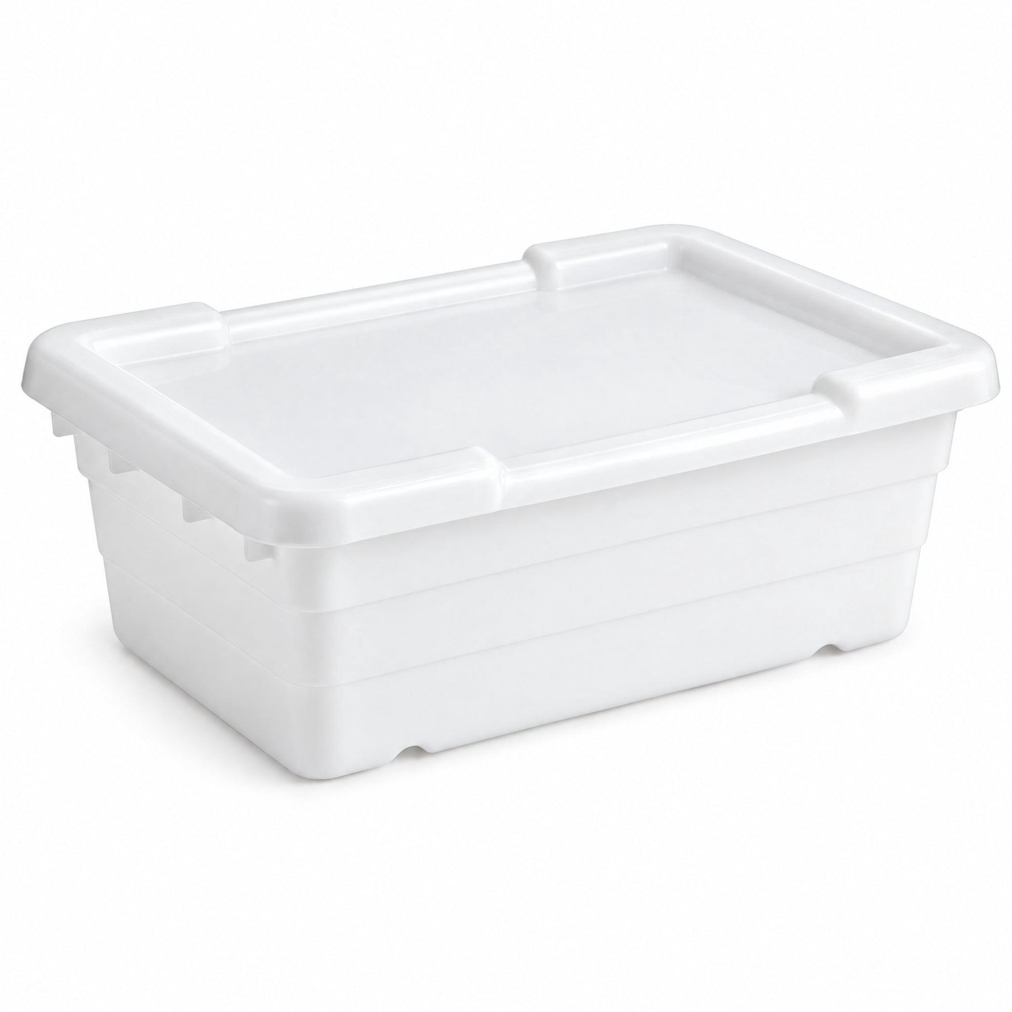 Glownary 25 x 15 x 8 Inch Polyethylene Meat Lug Tote Box with Lid ...