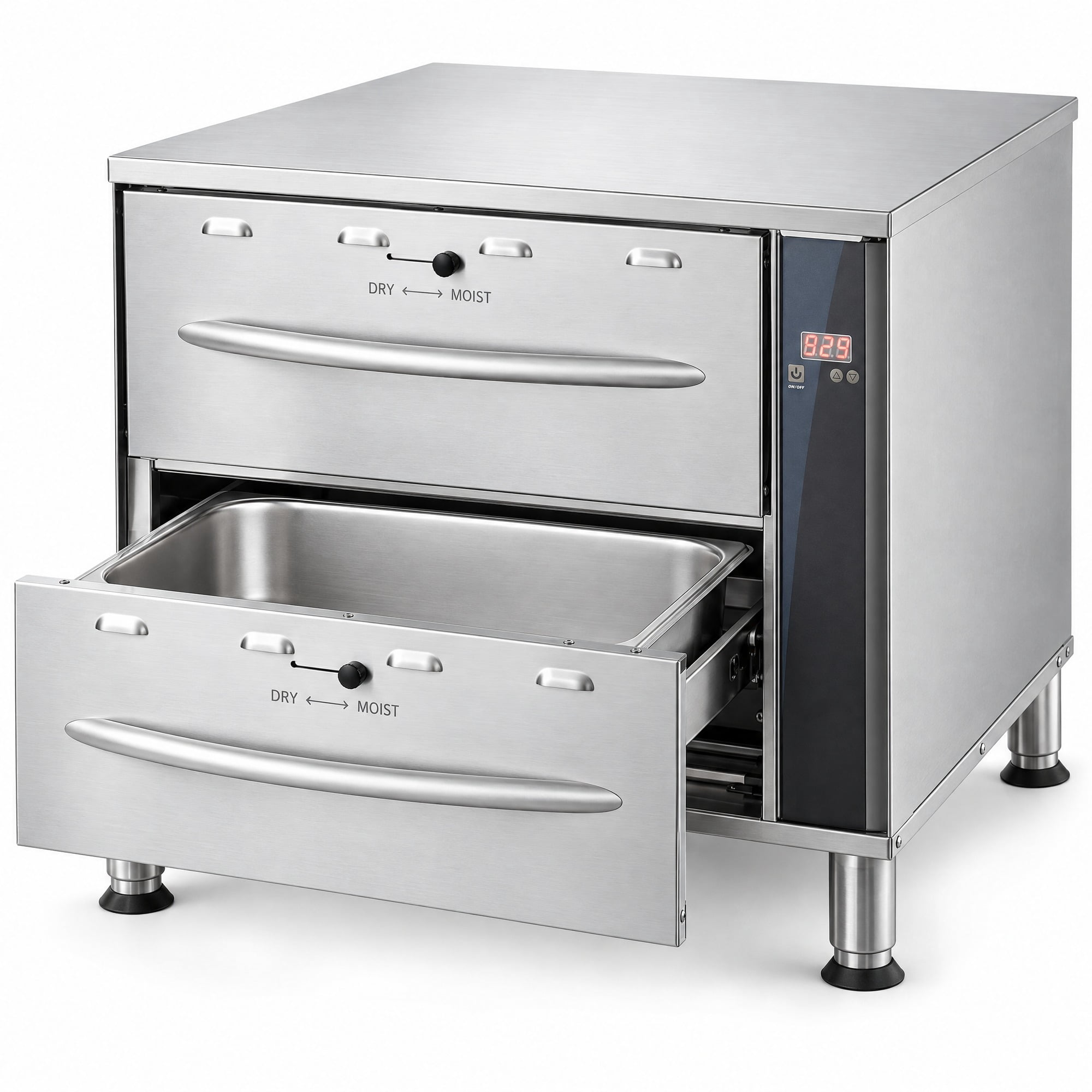 Glownary 27 3/4 Inch Double Freestanding Drawer Warmer with Digital ...