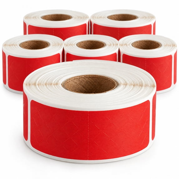 Glownary 3 x 1 Inch Red Paper Tamper Evident Label, Rectangle ...