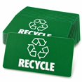 Glownary 3 x 5 Inch Recycle Waste Stream Label, Green, Vinyl, Rectangle ...