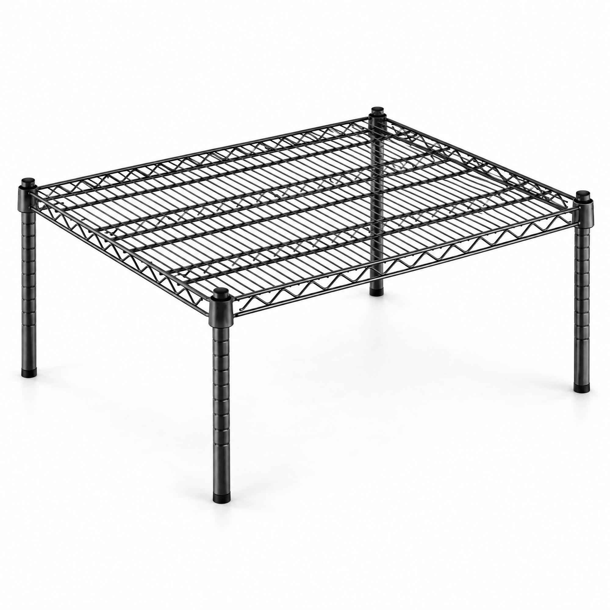 Glownary 30 x 36 x 14 Inch NSF Black Epoxy 1 Shelf Dunnage Rack ...