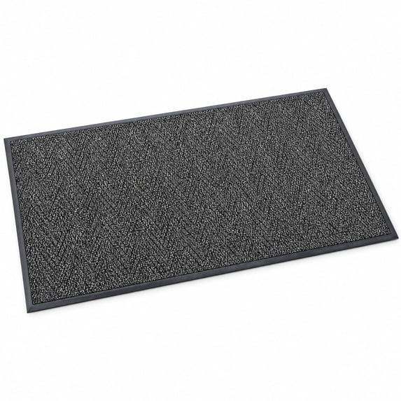 Performance Backing Carpet Glownary 4 x 8 Foot Chevron Rib Indoor Entrance Mat, PET Plastic Carpet ...