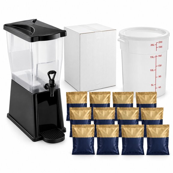 Glownary 8 Gallon Cold Brew System, Black, Rectangular, BPA Free, Dishwasher Safe