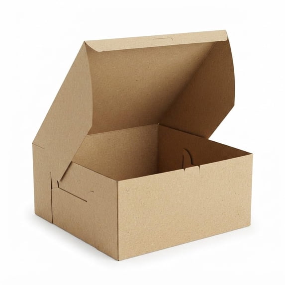 Glownary Brown Bakery Box, 12x12x6 Inches, Lock Corner Design ...
