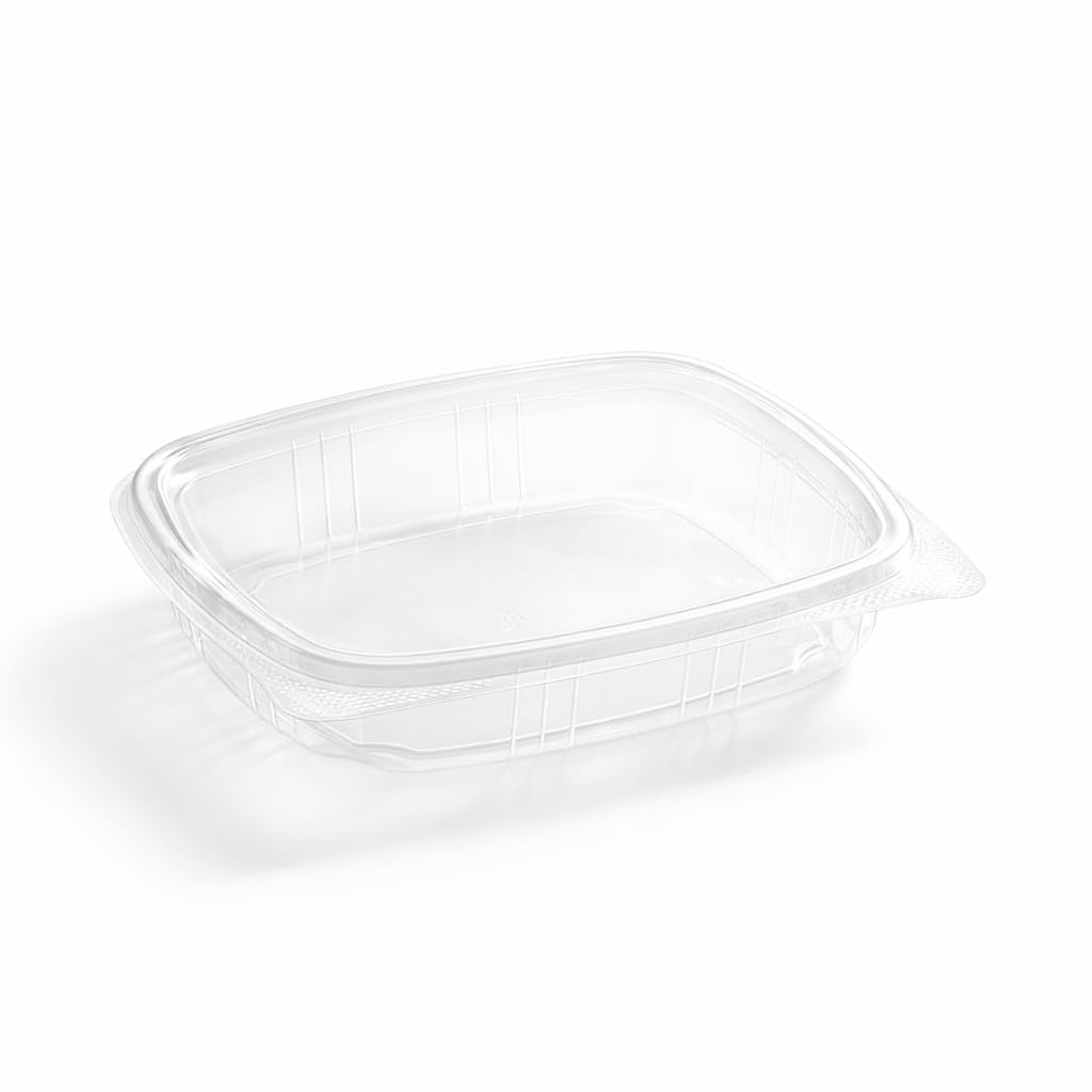 Glownary Clear RPET Deli Container, 16 oz Rectangular Hinged Clamshell ...