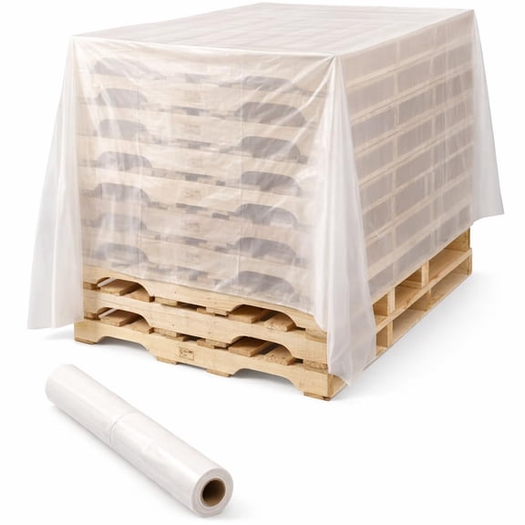 Glownary Construction Sheeting Roll, 16 x 200 Feet, 2 Mil Thick, White Polyethylene