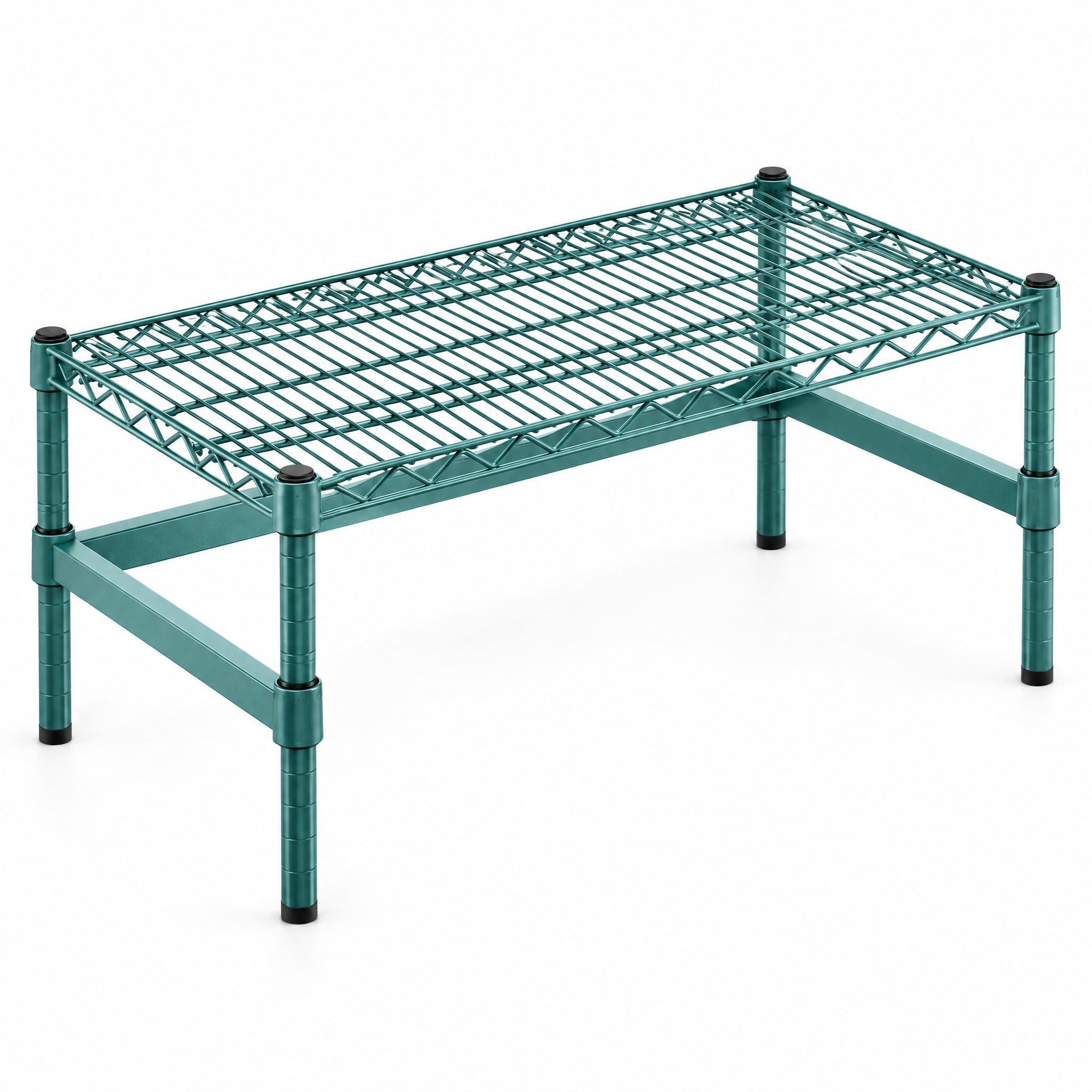 Glownary Green Epoxy Coated Wire Dunnage Rack, Metal, 36x18x14 Inches ...