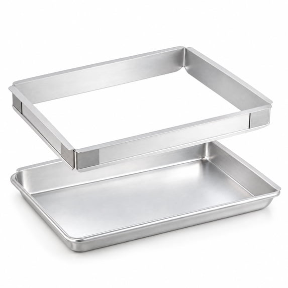 Glownary Half Size 18 x 13 Inch Bun Pan and Extender Set, Aluminum ...