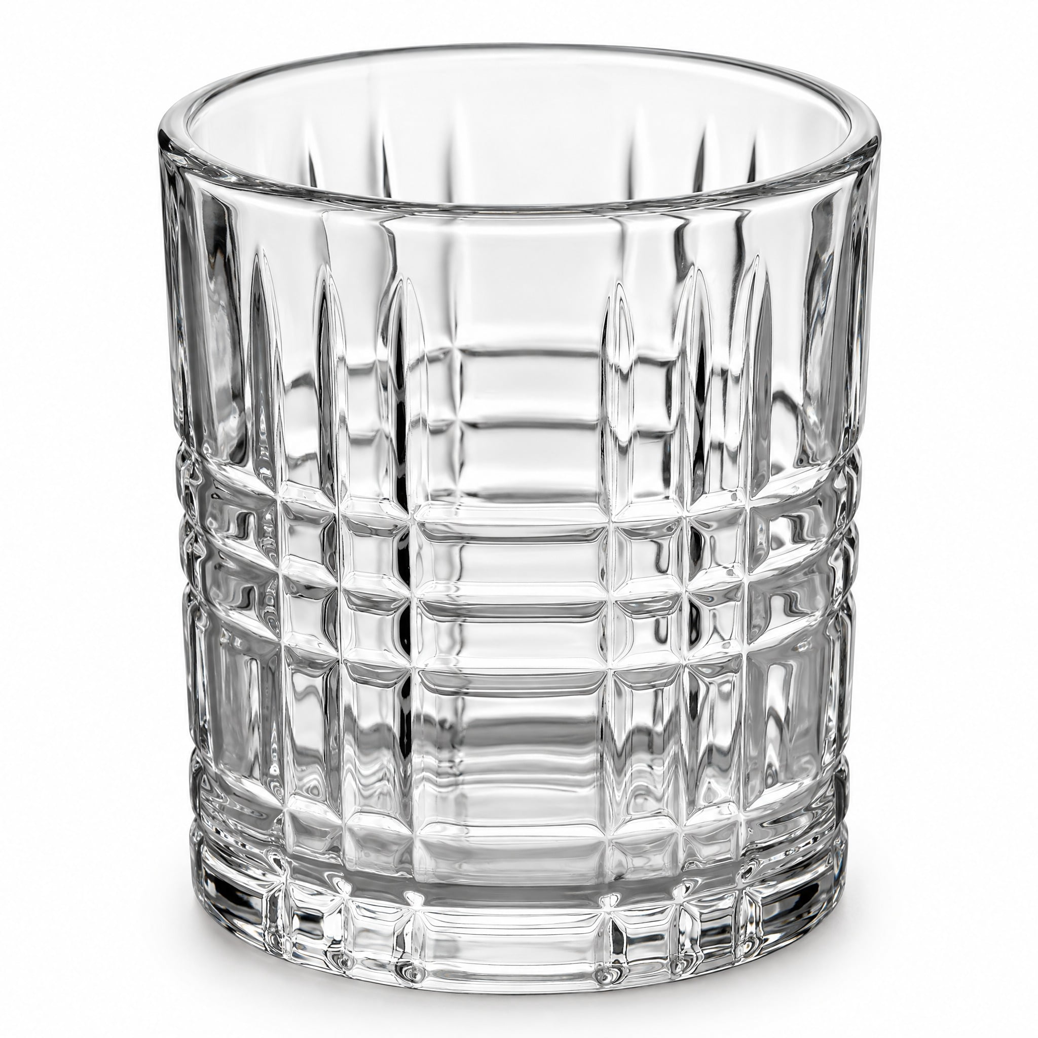 Glownary Madras Old Fashioned Glass, 11 oz Clear Glass, Cut Design ...