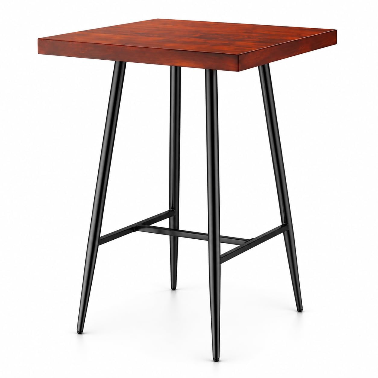 Glownary Mid-Century Square Bar Height Table, 30 x 30 Inch Butcher ...