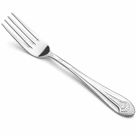 Glownary Monaca European Table Fork, 18/8 Stainless Steel, Silver, 8.5 Inch, Extra Heavy Weight, Dishwasher Safe, Professional Grade, 12/Case