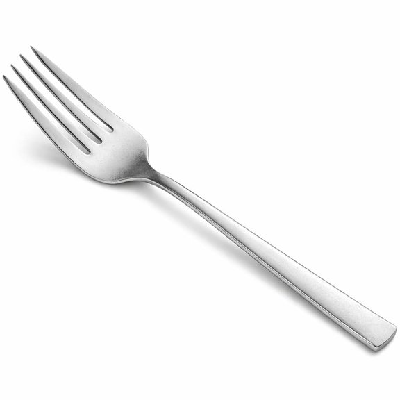 Glownary Petra 7-Inch Salad Fork, 18/8 Stainless Steel, Distressed Silver Finish, Square Handle, Extra Heavy Weight, 12 per Case