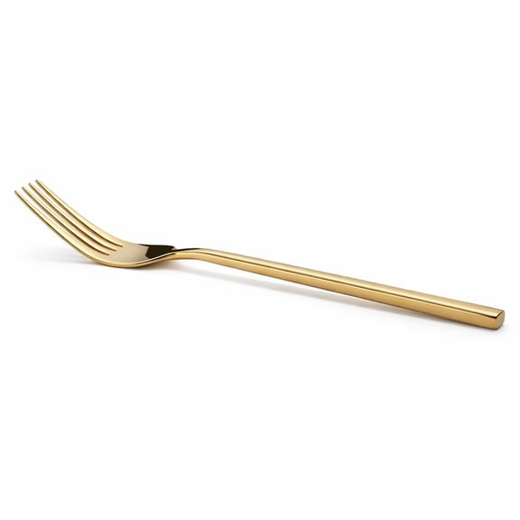 Glownary Phoenix Gold Dinner Fork, 18/0 Stainless Steel, 8.25 Inch, Forged, Mirrored Polished Finish, 12 per Case