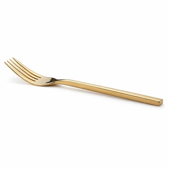 Glownary Phoenix Gold Salad and Dessert Fork, 18/0 Stainless Steel, 7 5/16 Inch, Forged, Mirrored Polished Finish, Dishwasher Safe, 12 per Case