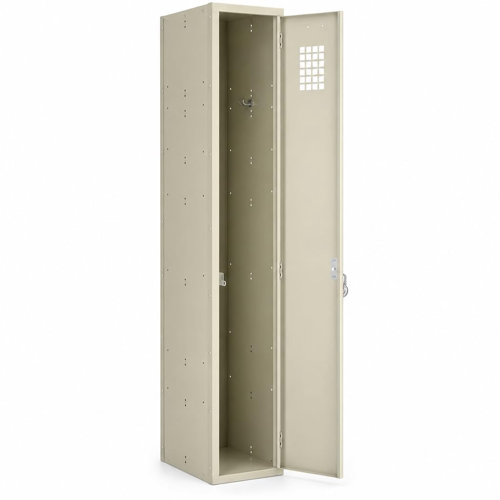 Glownary Space Solutions Single Tier Steel Locker, Beige, 12x12x78 ...