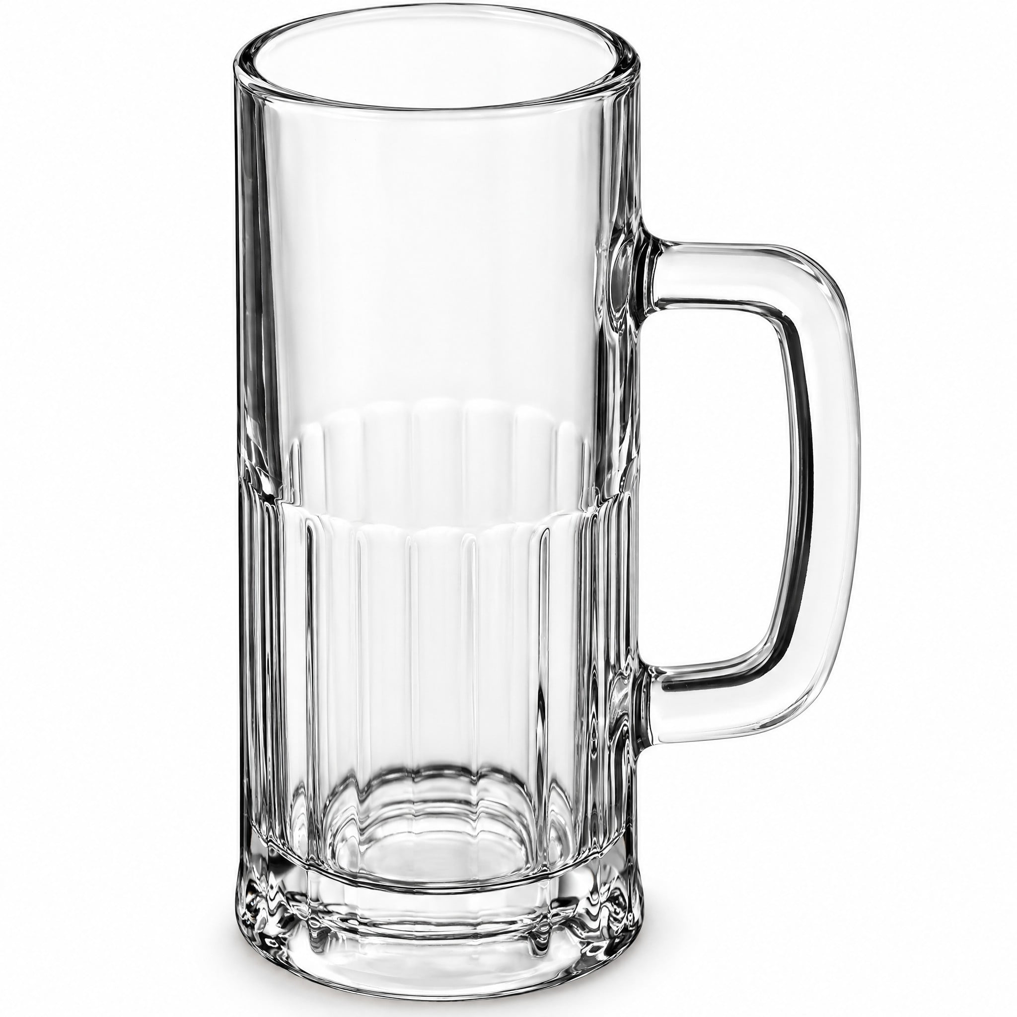 Glownary Tall Beer Mug, 22 oz., Clear Glass, 7 3/4 Inches, Dishwasher ...