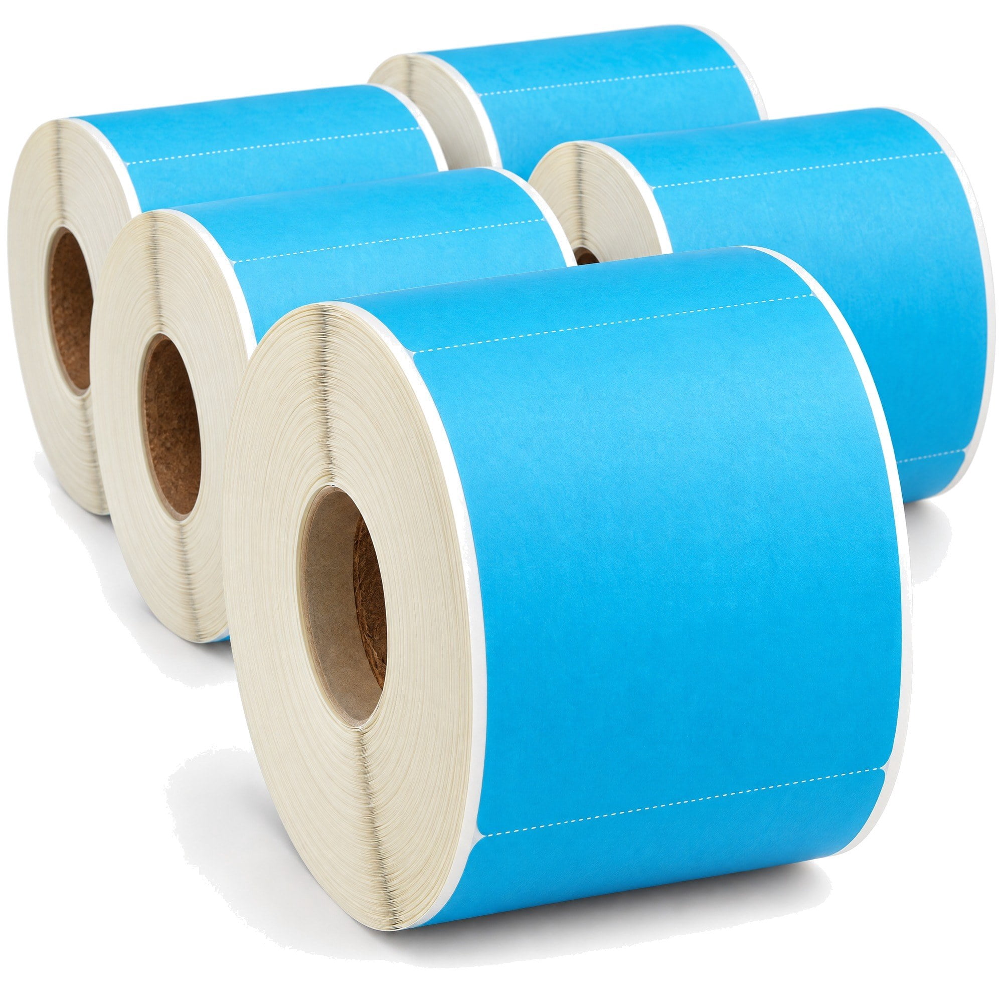 Cation Labes Glownary Tamper-Evident Labels, Blue Paper, 2 1/2