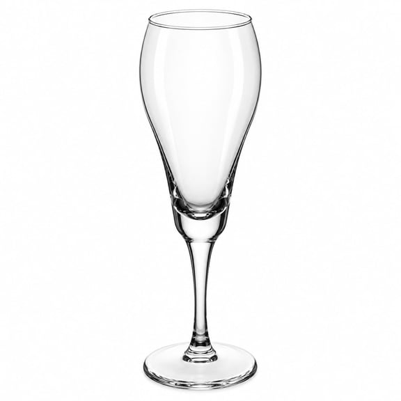 Glownary Tulip Flute Glass, 8.5 oz, Clear, Stemmed, Dishwasher Safe,