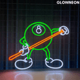 thumbnail image 1 of Glowneon 8 Ball Neon Sign, Billiards Led Sign, Billiard Pool Hall Art, 1 of 5