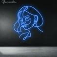 thumbnail image 1 of Glowneon Abstract Girl Face Neon Sign, Woman Face Led Sign, Face Girl Led Light, Face Signs Neon, 1 of 2