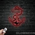 thumbnail image 1 of Glowneon Anchor Metal Wall Decor, Navy Memorial Day Metal Wall Art, 1 of 5