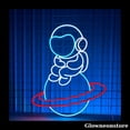 thumbnail image 1 of Glowneon Astronaut Sitting On Planet Neon Sign, Astronaut Led Sign, Spaceman LED Light, 1 of 4
