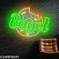 thumbnail image 1 of Glowneon Bagels Led Sign, Poland Bagel Neon Decor, Bagel Bread Lights, 1 of 5