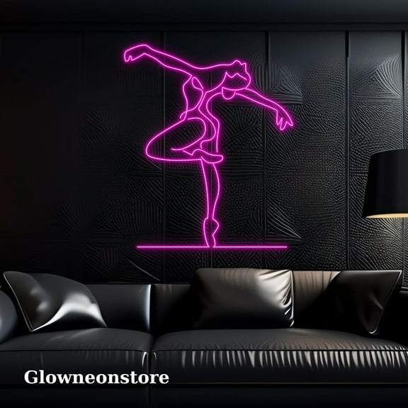 Glowneon Ballet Dancer Neon Sign For Dance Studio, Ballet Dancer Led Sign, Ballet Dancer Led Decor
