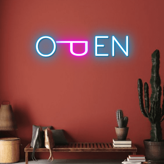 Glowneon Basic Open Neon Signs, Long-lasting Welcome Sign for Store