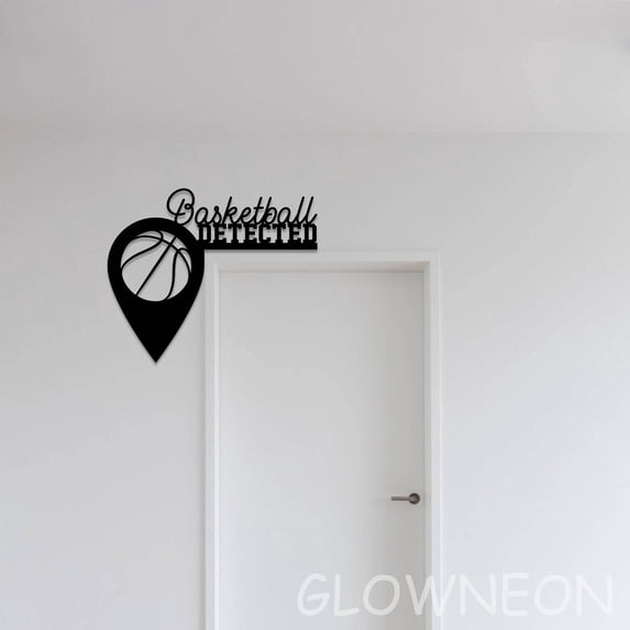 Glowneon Basketball Detected Door Corner Metal Decor Gift For Him