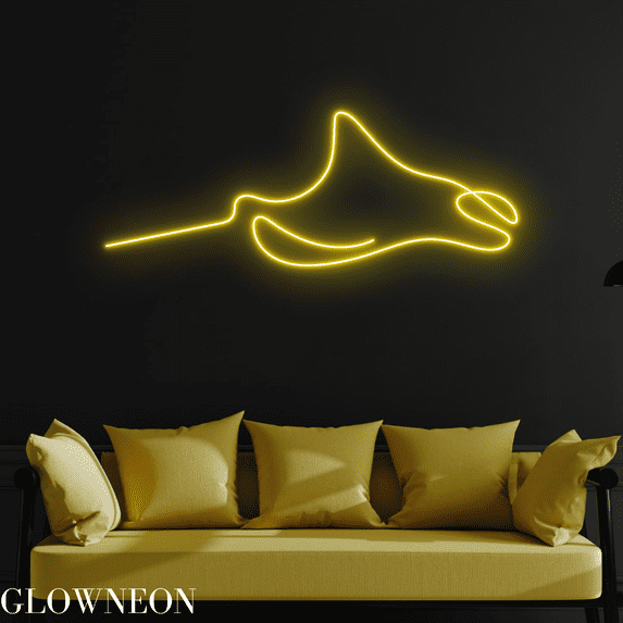 Glowneon Batoid Neon Sign, Batoid Fish Led Sign, Batoid Lover Gifts