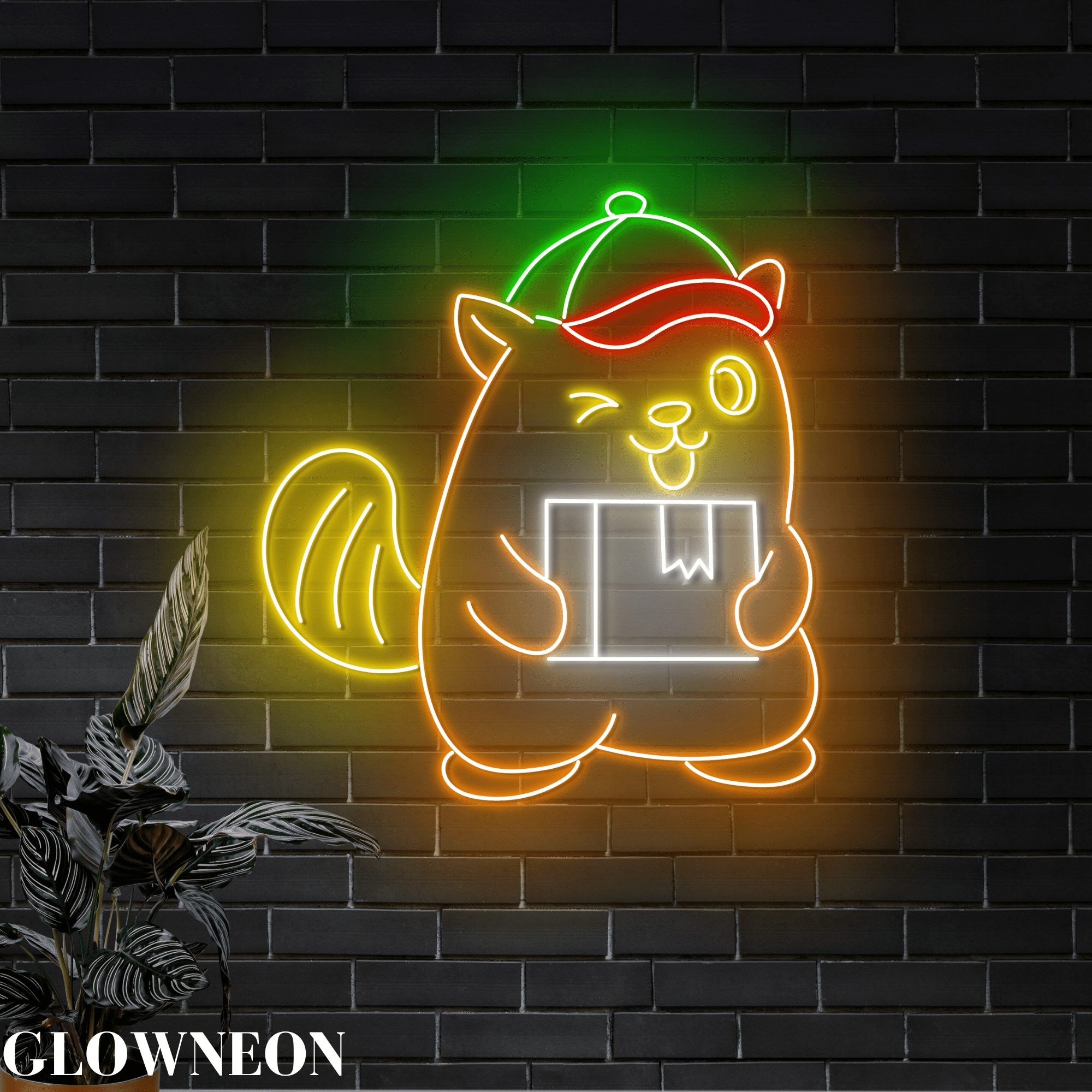 Glowneon Beaver Shipping Led Sign, Beaver Decor, Delivery Shop Decor ...