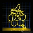 thumbnail image 1 of Glowneon Beehive Neon Sign, Honeycomb Led Sign, Bee Lover Gifts, Honey Bee Sign, Bee Neon Light, 1 of 4