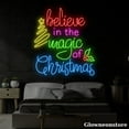 thumbnail image 1 of Glowneon Believe In The Magic Of Christmas Neon Sign, Christmas Quote LED Sign, Christmas Tree Neon, 1 of 5