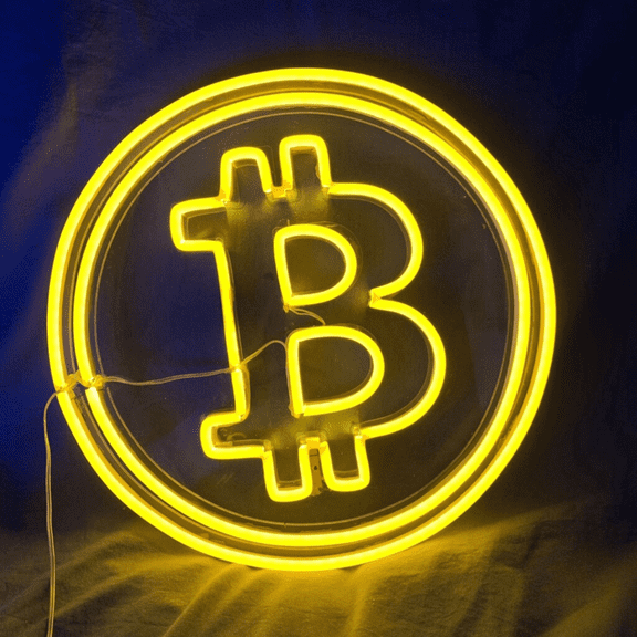 Glowneon Bitcoin Neon Sign Decor, Bitcoin Business Wall art Decor