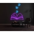 thumbnail image 1 of Glowneon BooK & Butterflies Neon Sign, Classroom Wall Art Decor, 1 of 4
