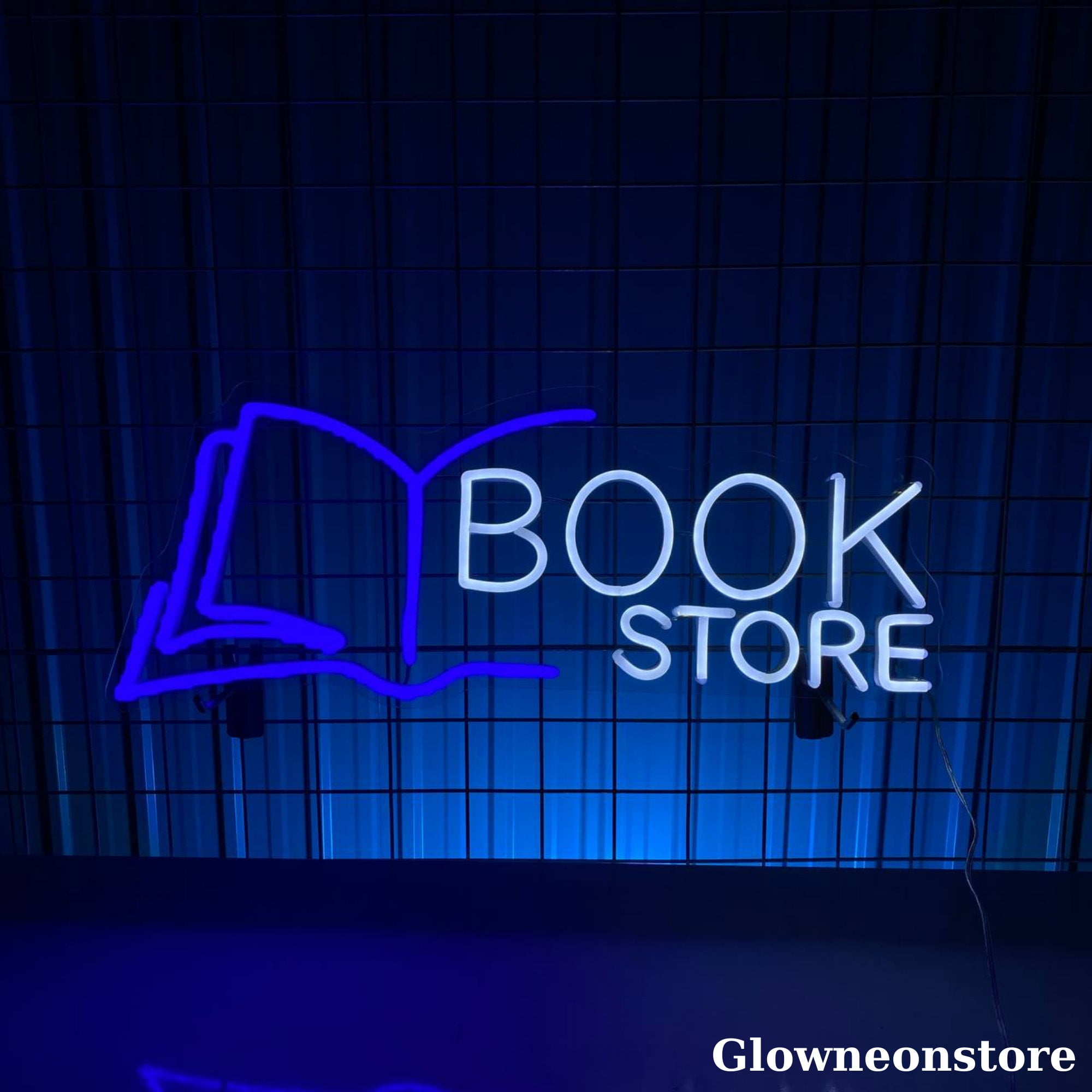 Glowneon Book Store Neon Sign, Book Led Sign, Book Store Neon Light