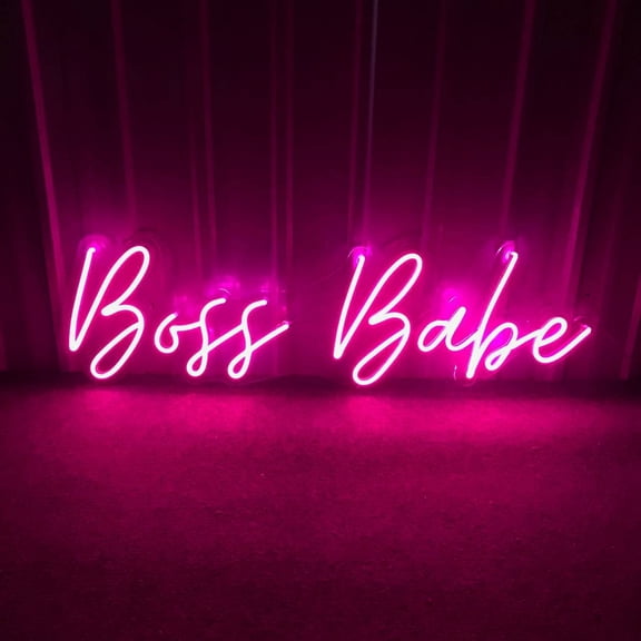 Glowneon Boss Babe Neon Sign, Girl Kids Room Decor
