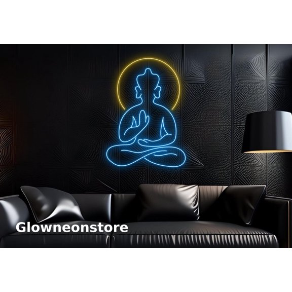 Glowneon Buddha Neon Sign, Buddha Led Light, Buddha Led Sign, Buddha Decor, Buddha Decorative