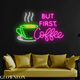 thumbnail image 1 of Glowneon But First Coffee Neon Sign, Open Coffee Shop Wall Led Light, 1 of 5