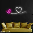 thumbnail image 1 of Glowneon Butterfly Heart Neon Sign, Butter Lover Bedroom Wall Led Art, 1 of 5