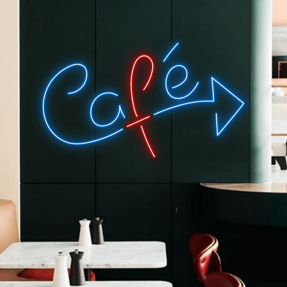 Glowneon Café Neon Signs, Coffee Shop Wall Lights Decor Signboard