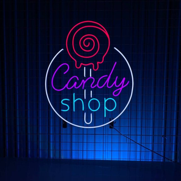 Glowneon Candy Shop Neon Sign, Candy Shop Sign, Lights Sign for Store
