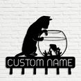 thumbnail image 1 of Glowneon Cat Fish Bowl Holder, 6 Hooks, Custom Family Name Hook, 1 of 4