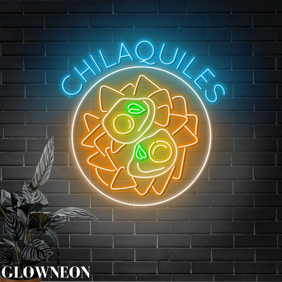 Glowneon Chilaquiles Mexican Restaurant Led Sign, Chilaquile Wall Art