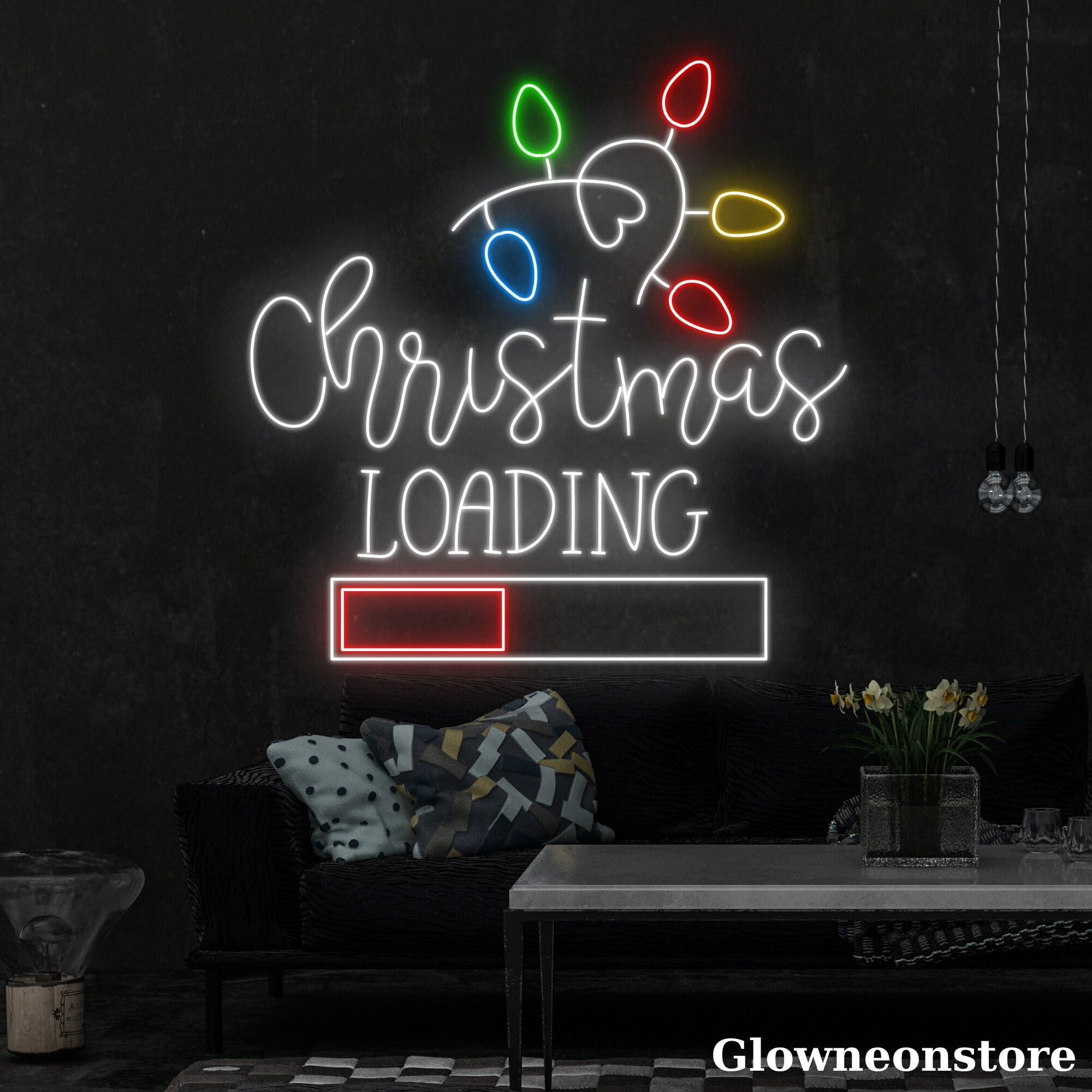 Glowneon Christmas Loading Neon Sign, Christmas Led Sign, Custom Neon ...