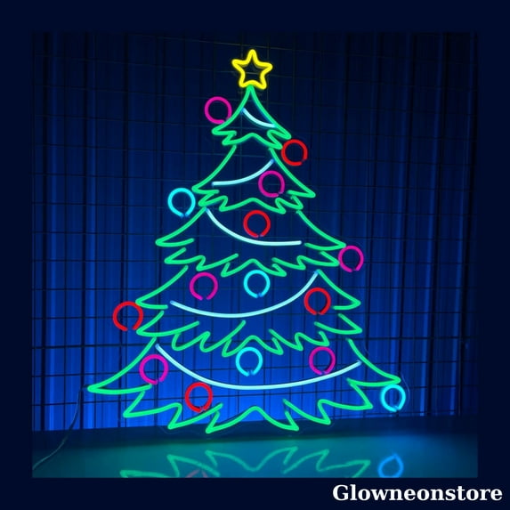 Glowneon Christmas Tree Neon Sign, Christmas Tree Led Light, Christmas Tree Decor, Christmas Gifts