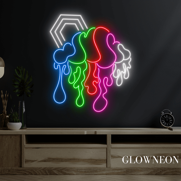 Glowneon Cloud Rainbow Neon Sign, Party Led Sign, LGBT Room Led Decor