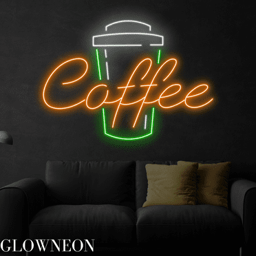 Glowneon Coffee Neon Sign, Coffee Led Sign, Coffee Shop Led Light